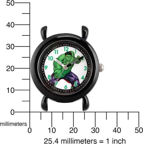 Miniatura 5 de Marvel Reloj analógico de cuarzo con correa de silicona para niños, Negro -, Classic