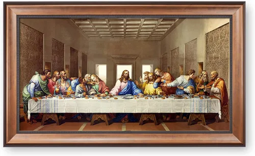 Miniatura 29 de A&T ARTWORK La Última Cena de Leonardo Da Vinci Las reproducciones de arte clásico mundial, impresiones de lienzo Giclee, arte de pared