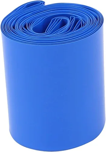 uxcell Tubo termorretráctil de PVC de 1.969 in de diámetro 6M de longitud azul para batería de 2 x 18650