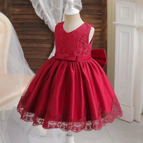 Miniatura 2 de NNJXD Vestido de Princesa de Tul con Flores para Niñas Pequeñas y Bebés Niña