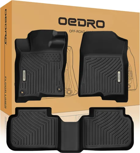 Miniatura 11 de OEDRO Alfombrillas para Honda Civic 10ª generación 2016-2021 Sedán/Hatchback/Sport/Coupe/Tipo R, forros de automóvil TPE para todo tipo de clima
