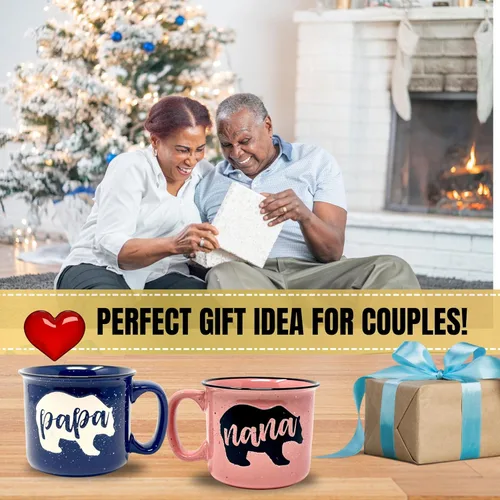 Miniatura 7 de Brooke & Jess Designs Oso Nana y Oso Papá 15 oz Linda Taza de Café para Abuela, Anciana - Regalos para Abuela, Día de la Madre, Navidad, Cumpleaños