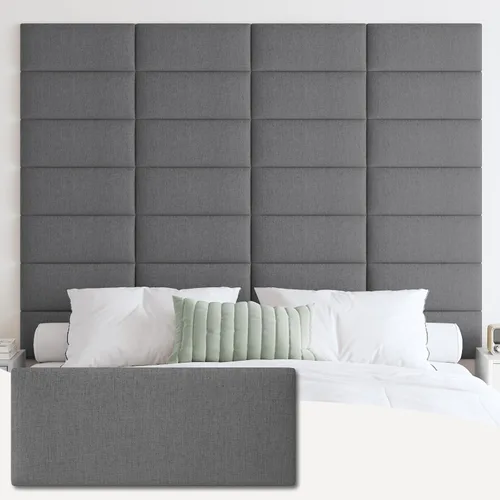 IFNOW Cabecera tapizada para montar en la pared, paneles de pared 3D insonorizados, cabecero autoadhesivo para tamaño Queen, decoración del hogar,