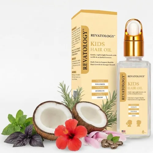 REVATOLOGY - Producto para el crecimiento del cabello para niños y bebés, aceite de alta potencia para el cuero cabelludo y el cabello (fabricado en