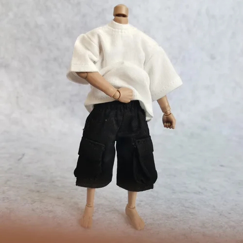 Miniatura 5 de Ropa de figura a escala 1/12, ropa masculina, camiseta, pantalones, pantalones, ropa para figura de acción masculina de 6 pulgadas, muñeca corporal