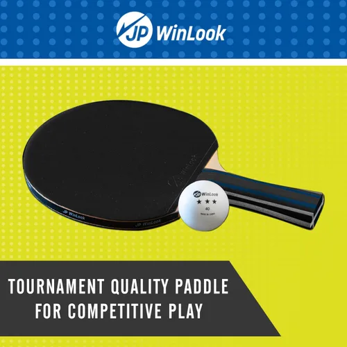 Miniatura 6 de JP WinLook Juego de palas de ping pong, juego de paletas de tenis de mesa portátil con palas de ping pong, estuche profesional y pelotas de ping