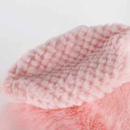 Miniatura 5 de Fauxfur Y2k - Gorro de conejo para mujer, gorro de invierno cálido con diseño de calavera y pompón, sombrero holgado