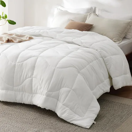 Miniatura 17 de Bedsure - Edredón tamaño queen, acolchado, para todas las estaciones, ultrasuave, plumón alternativo prelavado y relleno de edredón con 4 pestañas