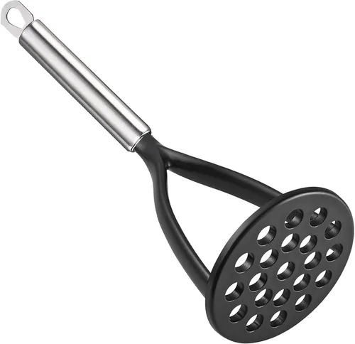 TENTA KITCHEN Good Grips - Trituradora de patatas sólidas de nailon para utensilios de cocina antiadherentes con mango de acero inoxidable