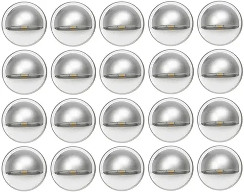 Miniatura 10 de FVTLED juego de luces para escalera, bajo voltaje y resistente al agua IP65 para exteriores con forma de media luna 1-2/5 pulgadas. Luces LED