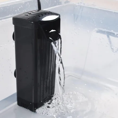 Miniatura 9 de HIERYAN Filtro de tortuga, filtro de tanque de tortuga, sumergible, filtro de cascada de bajo nivel de agua, filtro de tanque de tortuga, 280L/H