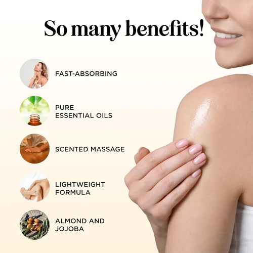 Miniatura 3 de Aceite de masaje sensual de vainilla para parejas, aceite de masaje relajante de cuerpo completo para una cita nocturna con coco hidratante y aceite