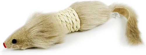Miniatura 7 de TTcat 2 ratones para gatos, juguetes de piel sintética, ratones grandes con cola larga sin hierba gatera, juguete interactivo para gatos y gatitos