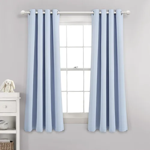 Miniatura 29 de Lush Decor Paneles de cortina opacas con aislamiento y ojales, par, 52 pulgadas de ancho x 84 pulgadas de largo, neutro, diseño clásico moderno