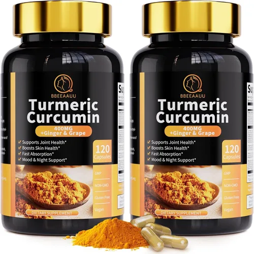 Suplemento de curcumina de cúrcuma – Suplemento de cúrcuma 11 en 1 con pimienta negra, absorción extra fuerte, 95% curcuminoides para apoyo