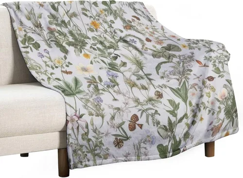 Miniatura 22 de Manta decorativa moderna de flores de acuarela, manta floral de primavera y verano, manta de 30 x 40 pulgadas, súper suave y acogedora para sofá