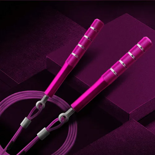 Miniatura 2 de Cuerda para Saltar, Wastou Cuerda para Saltar de Velocidad para Entrenamiento de Ejercicio Físico, Cuerda para Saltar de Entrenamiento Ajustable Rosa