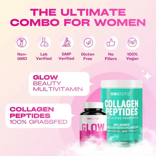Miniatura 9 de GOBIOTIX Vitaminas para el cabello, la piel y las uñas para mujeres, 10,000 mcg de biotina, ácido hialurónico y MSM, 28 vitaminas con folato