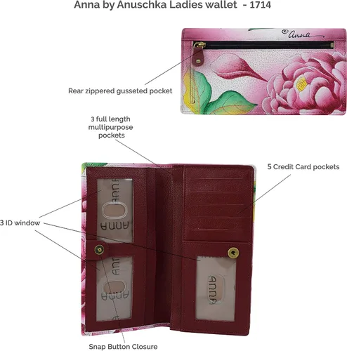 Miniatura 5 de Anna by Anuschka Cartera de mano de cuero genuino para mujer