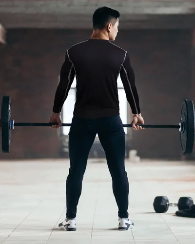 Miniatura 5 de Hicarer Paquete de 6 camisas de compresión atléticas para hombre, camisetas de manga larga para correr, para entrenamiento deportivo