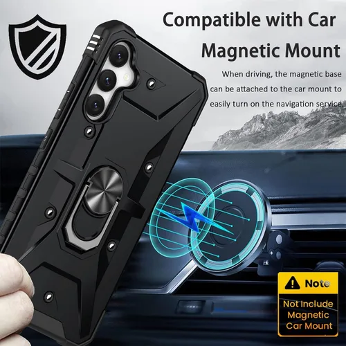 Miniatura 3 de Miimall Funda resistente para Samsung Galaxy A54 0.18 oz, cuerpo completo, soporte de anillo giratorio, protección a prueba de caídas de grado