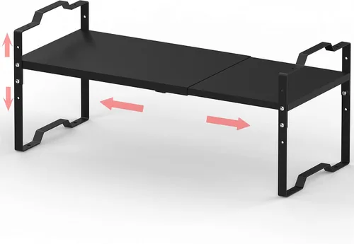 Jojocross Estante expandible para organizador de gabinete, estante de especias apilable ajustable en la cocina y el baño más, encimera de encimera,