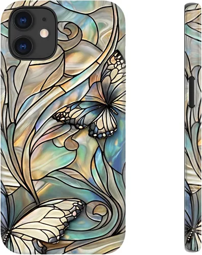 Miniatura 119 de LUHOURI Funda para iPhone 12 Mini, compatible con carga inalámbrica, doble capa, interior de silicona suave + carcasa exterior dura, bonito diseño