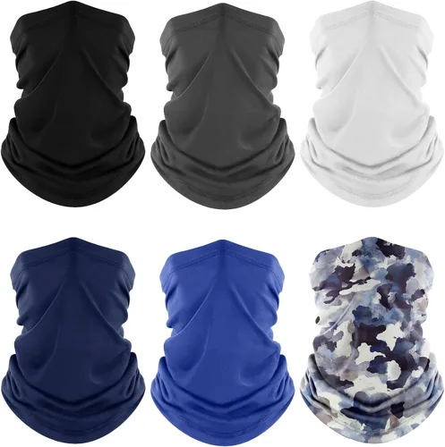 Miniatura 40 de Fuinloth Polaina para el cuello, paquete de 6 unidades de máscara facial con protección UV refrescante para hombres y mujeres