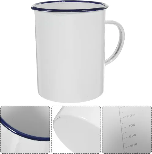 Miniatura 8 de Yardwe Tazas Taza de cerveza de metal Taza de bebida de metal Taza de café de camping Taza de té de jugo Taza de café Senderismo Taza de café