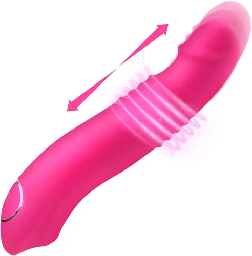 Gossip Blasters - Vibrador de silicona de empuje 10X para mujeres, hombres y parejas. Vibrador de punto G para punto P, consolador curvo.