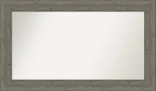 Miniatura 85 de Amanti Art Espejo de baño gris para sobre el fregadero, 27 x 27 pulgadas, espejo de tocador cuadrado gris, marco de madera rústica de campo medio