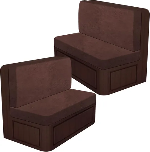 Miniatura 23 de ANARACHON Fundas de cojín elásticas con aspecto de cuero para caravana, fundas de cojín para asiento de cabina de caravana