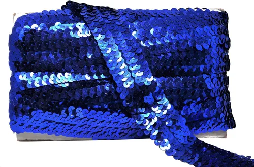 Miniatura 24 de Mandala Crafts Cinta elástica de lentejuelas – 1.5 pulgadas, ribete elástico de lentejuelas amarillas para coser diadema de vestido, 10 yardas