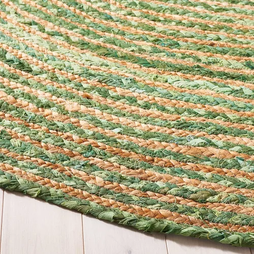 Miniatura 38 de SAFAVIEH Alfombra 8x10 - Colección Cape Cod - Grande - Beige y Multi, Jute y Algodón Hecho a Mano, Diseño Trenzado Tejido (CAP202B)
