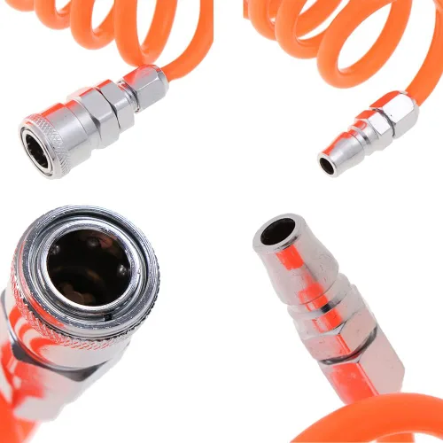 Miniatura 5 de Manguera de herramienta de compresor de aire, OD8 x ID5mm tubo de resorte de poliuretano manguera de presión de aire tubo espiral para compresor
