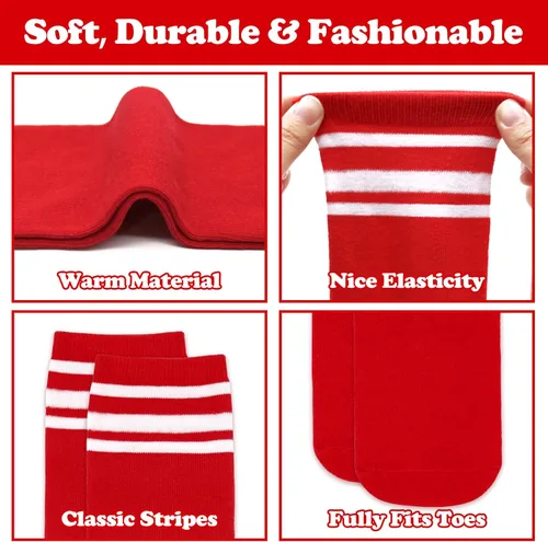 Miniatura 3 de Calcetines de fútbol para niños, calcetines de fútbol para niñas, calcetines de fútbol para niños, calcetines de tubo con rayas para niños pequeños