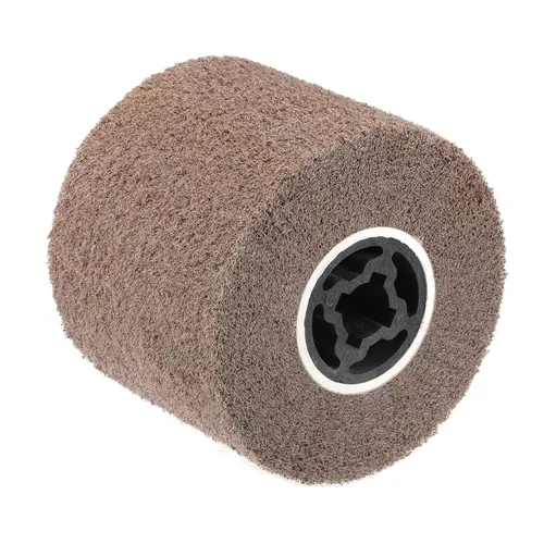 Miniatura 12 de uxcell Rueda de pulido no tejida de 4.724 inx3.937 in Rueda de pulido de nylon de dibujo de alambre de nylon Rueda de aleta abrasiva Grano 320