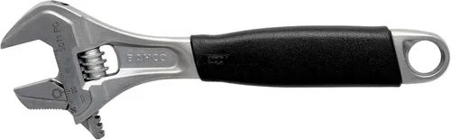 Miniatura 2 de Bahco Llave de tubo ajustable y con acabado cromado industrial SAE Ergo de 10 pulgadas, mandíbula reversible para doble funcionalidad, dientes