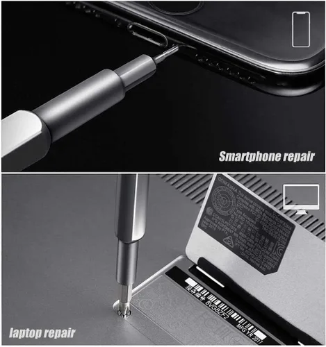 Miniatura 4 de Juego de destornilladores de precisión de 21 bits, mini juego de destornilladores magnéticos para reparar teléfonos celulares, relojes, portátiles