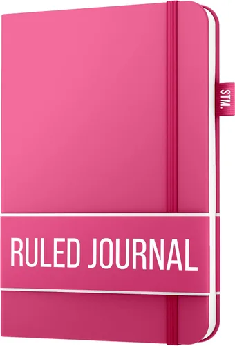 Miniatura 11 de Cuaderno rayado para escribir, 200 páginas, papel grueso de 4.23 oz/m² con notas adhesivas, lazo para bolígrafo, banda elástica, tapa dura de cuero