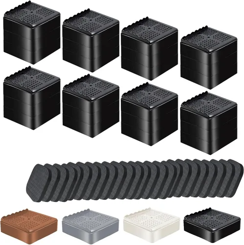 Miniatura 24 de Elevadores de Muebles Resistentes Elevadores de Cama Ajustables Bloques de Elevación 4, 3, 2 pulgadas para Sofá, Sillón, Mesa, Escritorio, Patas