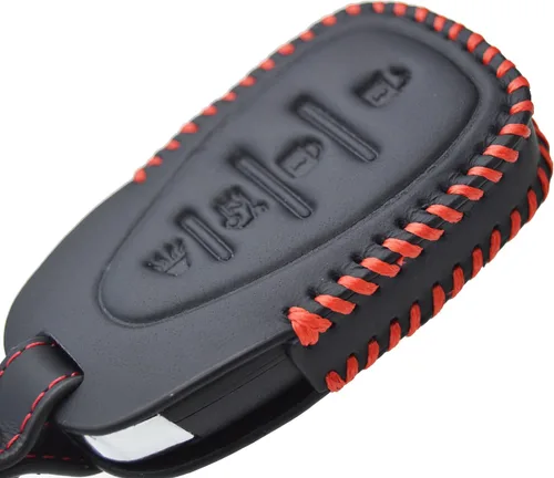 Miniatura 3 de Funda de llavero de cuero con costura hecha a mano para Chevrolet Chevy Malibu Camaro Trax Traverse Sonic Cruze Volt Equinox Trailblazer