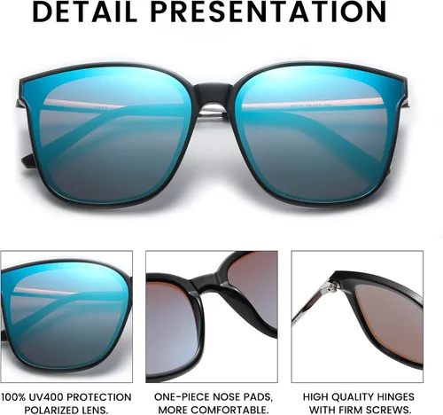 Miniatura 3 de Duco - Lentes de sol redondos vintage para mujeres y hombres con protección UV de moda para la playa