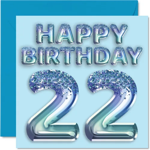 Miniatura 61 de Stuff4 Tarjeta de primer cumpleaños para niños, globo de fiesta con purpurina azul, tarjetas de feliz cumpleaños para niño de 1 año, nieto, hijo, 57
