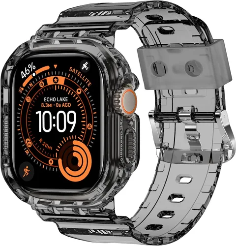 Miniatura 46 de XYF Compatible con correas cristalinas para Apple Watch de 1.929 in, 1.811 in, 1.772 in, 1.732 in, 1.654 in, 1.614 in, 1.575 in, 1.496 in, funda