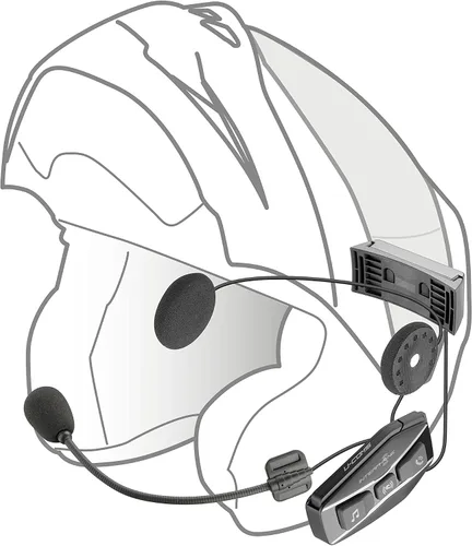 Miniatura 6 de Interphone Cellularline, Intercomunicador para motocicleta con Bluetooth y comunicación de malla, modelo U-Com 16, hasta 4 motores, distancia 1.0