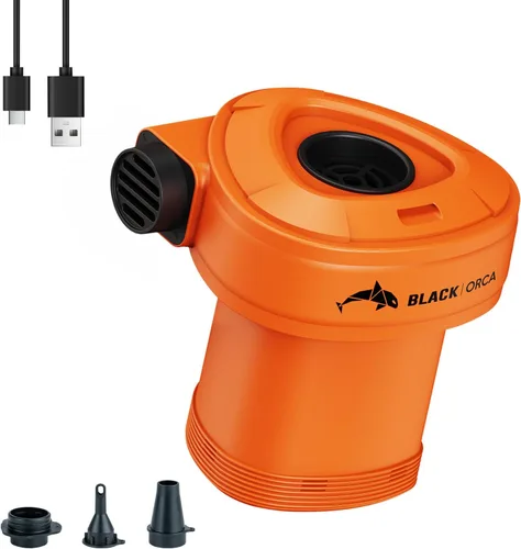 Miniatura 8 de Bomba de aire portátil para inflables, bomba de aire eléctrica de 6 kPa con batería de 4000 mAh recargable por USB, desinflado rápido para colchón