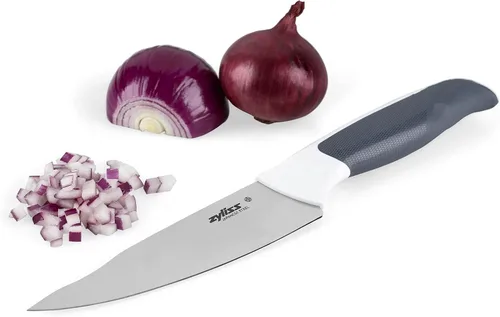 Miniatura 14 de Zyliss E920209 - Cuchillo para tallar cómodo, 7.3 in/7,25 pulgadas, acero inoxidable japonés, negro/blanco, cuchillo de cocina/cuchillo de carne