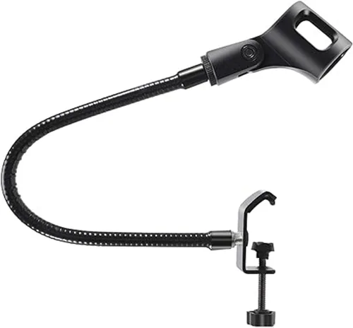 Soporte de brazo para micrófono, soporte de micrófono de escritorio flexible de 13 pulgadas, micrófono grueso, escritorio resistente con abrazadera