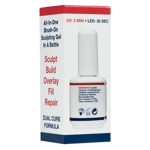 Miniatura 6 de Americanails DuraSculpt - Gel escultor con brocha, constructor en una botella, gel de escultura empapado para extensiones de uñas, gel constructor